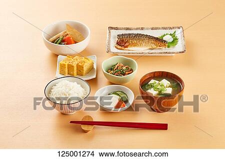Picture - Japanese style breakfast. Fotosearch