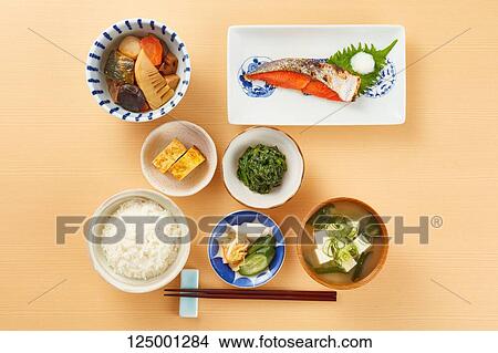 Picture - Japanese style breakfast. Fotosearch