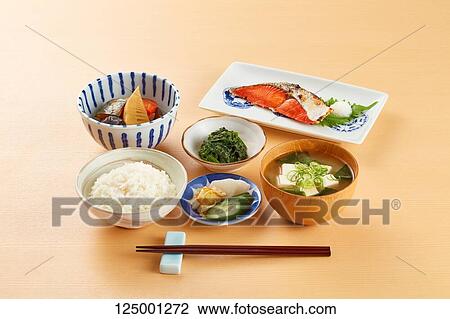Japanese style breakfast View Large Photo Image Stock Image - Japanese style breakfast. Fotosearch