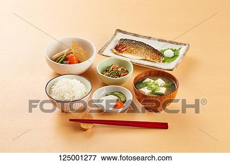 Stock Photo - Japanese style breakfast. Fotosearch