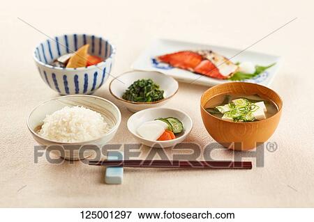 Stock Photo - Japanese style breakfast. Fotosearch