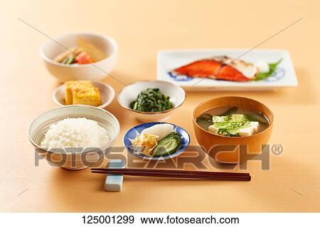 Stock Photo - Japanese style breakfast. Fotosearch