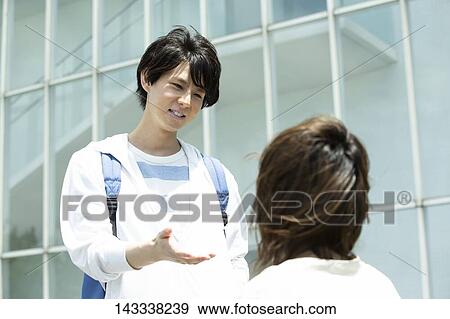 Japanese university students at the campus View Large Photo Image Stock Photo - Japanese university students at the campus. Fotosearch