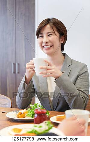 Japanese woman at home View Large Photo Image Stock Photo - Japanese woman at home. Fotosearch