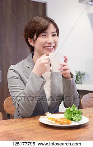 Japanese woman at home View Large Photo Image Stock Photography - Japanese woman at home. Fotosearch