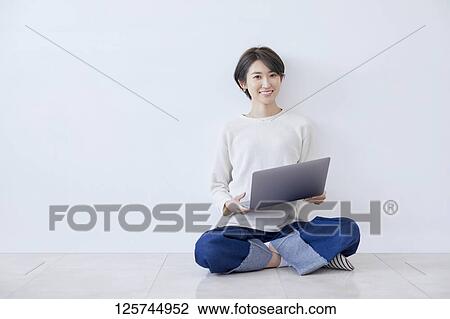 Stock Image - Japanese woman portrait. Fotosearch