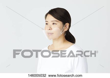 Japanese woman wearing face shield View Large Photo Image Stock Image - Japanese woman wearing face shield. Fotosearch