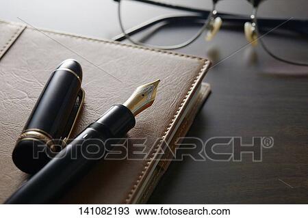 Notebook And Fountain Pen View Large Photo Image Stock Image - Notebook And Fountain Pen. Fotosearch