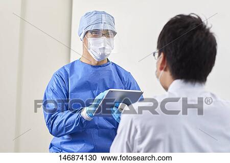 Stock Image - Pandemic prevention measures. Fotosearch