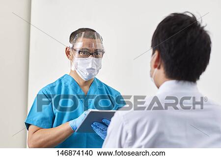 Stock Image - Pandemic prevention measures. Fotosearch