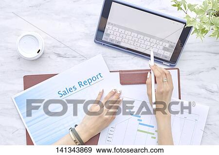 Paper Work With A Tablet PC View Large Photo Image Stock Photo - Paper Work With A Tablet PC. Fotosearch