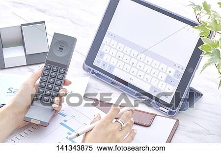 Paper Work With A Tablet PC View Large Photo Image Stock Photography - Paper Work With A Tablet PC. Fotosearch