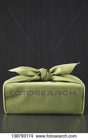 Picture - Parcel Wrapped In Japanese Wrapping Cloth. Fotosearch