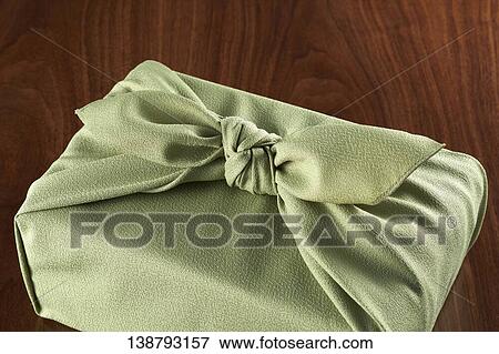 Stock Photo - Parcel Wrapped In Japanese Wrapping Cloth. Fotosearch