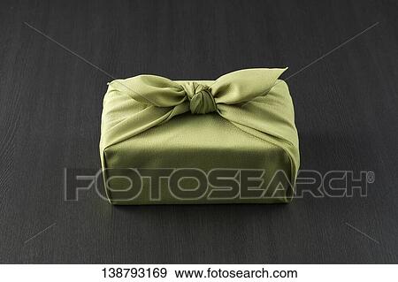 Stock Photo - Parcel Wrapped In Japanese Wrapping Cloth. Fotosearch