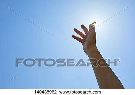 Raised Hand To The Sky View Large Photo Image Stock Image - Raised Hand To The Sky. Fotosearch