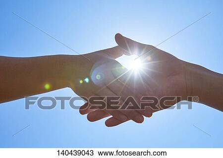 Stock Image - Raised Hand To The Sky. Fotosearch