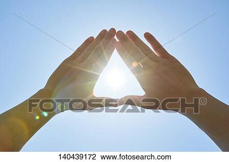 Stock Image - Raised Hand To The Sky. Fotosearch