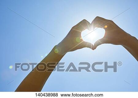 Stock Photo - Raised Hand To The Sky. Fotosearch