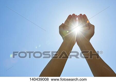 Raised Hand To The Sky View Large Photo Image Stock Photo - Raised Hand To The Sky. Fotosearch