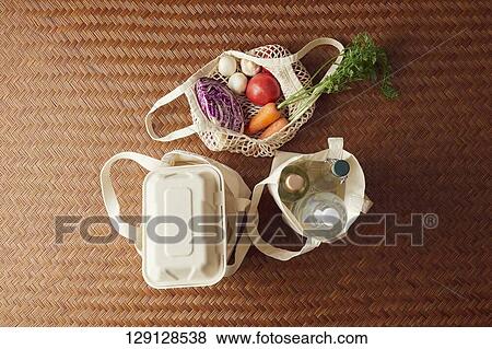 Shopping Bag And Vegetables View Large Photo Image Stock Photo - Shopping Bag And Vegetables. Fotosearch