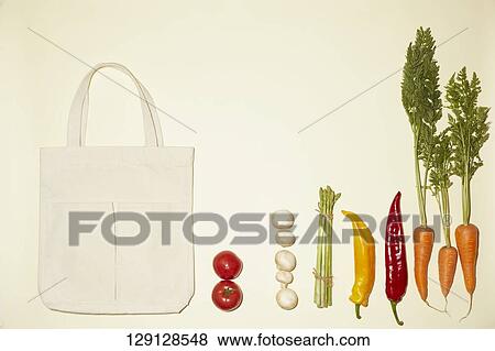Shopping Bag And Vegetables View Large Photo Image Stock Photo - Shopping Bag And Vegetables. Fotosearch