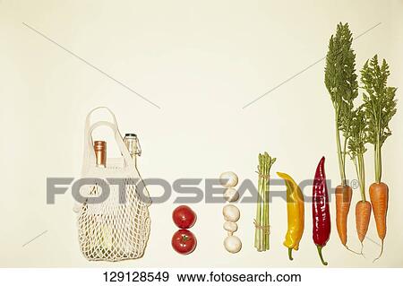 Shopping Bag And Vegetables View Large Photo Image Stock Photo - Shopping Bag And Vegetables. Fotosearch