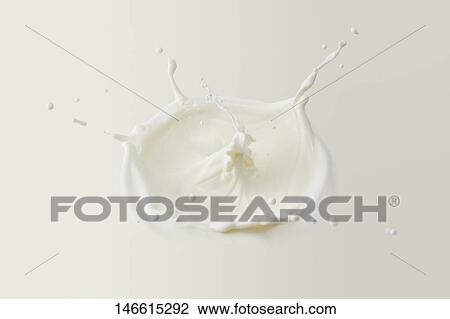 Stock Image - Splash into milk. Fotosearch