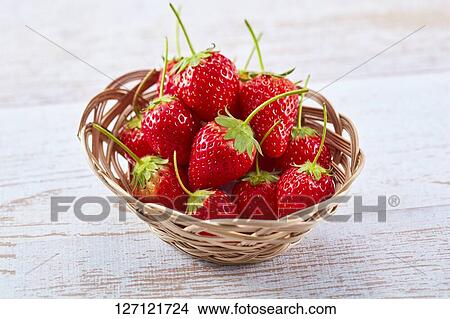 Strawberries In A Basket View Large Photo Image Picture - Strawberries In A Basket. Fotosearch