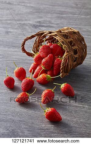 Stock Image - Strawberries In A Basket. Fotosearch