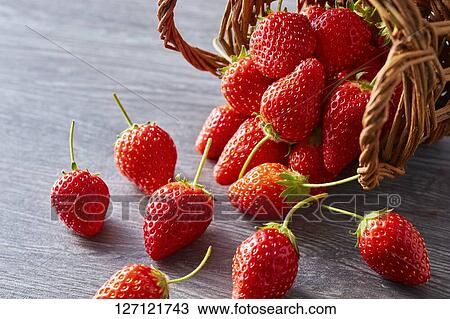 Stock Image - Strawberries In A Basket. Fotosearch