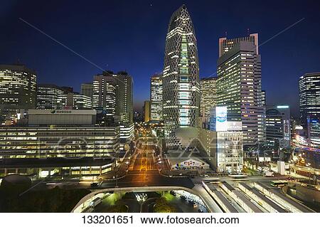 Streets In Tokyo At Night, Japan View Large Photo Image Stock Image - Streets In Tokyo At Night, Japan. Fotosearch