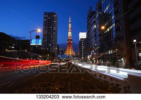 Streets In Tokyo At Night, Japan View Large Photo Image Stock Image - Streets In Tokyo At Night, Japan. Fotosearch
