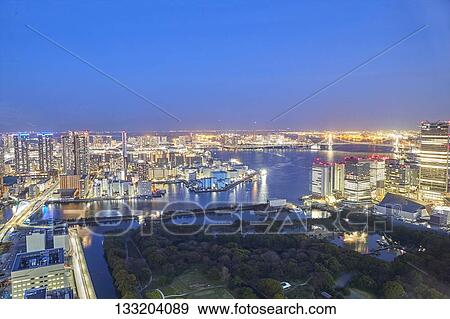 Stock Photo - Streets In Tokyo At Night, Japan. Fotosearch