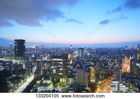 Stock Photography - Streets In Tokyo At Night, Japan. Fotosearch