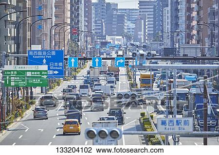Stock Image - Streets In Tokyo, Japan. Fotosearch