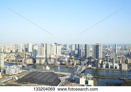 Streets In Tokyo, Japan View Large Photo Image Stock Photo - Streets In Tokyo, Japan. Fotosearch