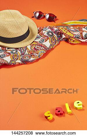 Summer sale still life View Large Photo Image Stock Photo - Summer sale still life. Fotosearch