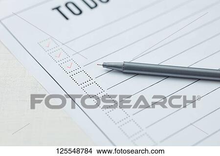 Picture - To do list. Fotosearch