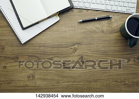 Top-down view of office equipment View Large Photo Image Picture - Top-down view of office equipment. Fotosearch