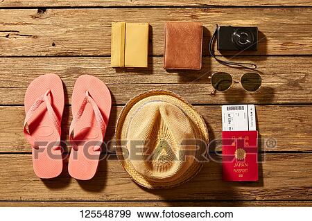 Travel accessories View Large Photo Image Stock Photo - Travel accessories. Fotosearch