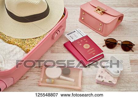 Stock Photo - Travel accessories. Fotosearch
