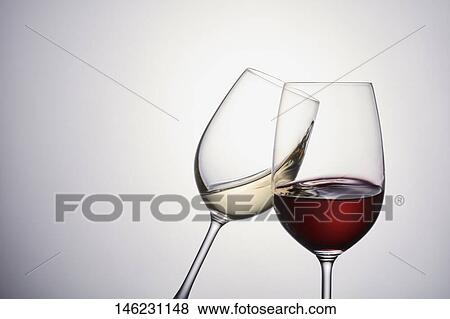 Stock Photo - Two glasses of wine. Fotosearch