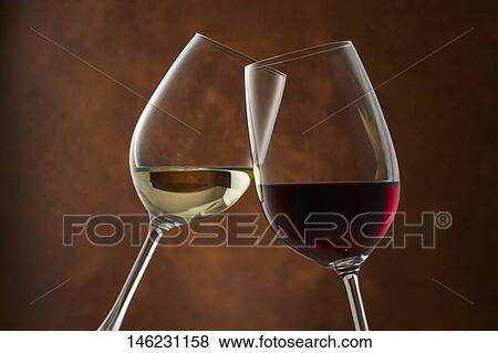 Stock Photo - Two glasses of wine. Fotosearch