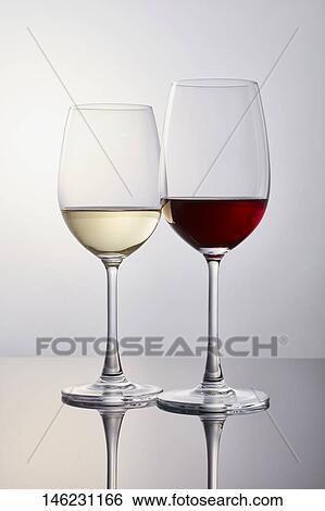 Stock Photograph - Two glasses of wine. Fotosearch
