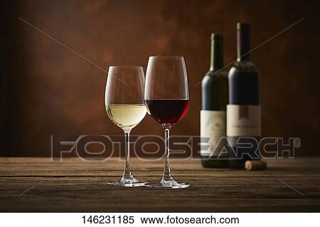 Stock Photography - Two glasses of wine. Fotosearch
