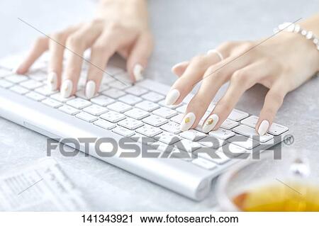 Woman Hands With Nails Art View Large Photo Image Stock Image - Woman Hands With Nails Art. Fotosearch