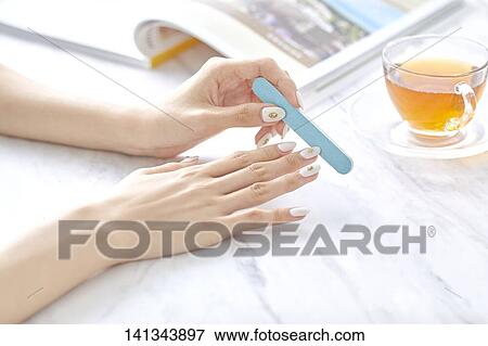 Woman Hands With Nails Art View Large Photo Image Stock Photo - Woman Hands With Nails Art. Fotosearch