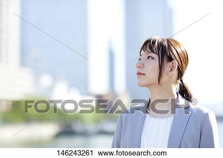 Young Japanese businesswoman outside View Large Photo Image Stock Image - Young Japanese businesswoman outside. Fotosearch