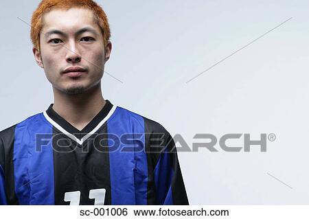 Portrait of soccer player View Large Photo Image Stock Photograph - Portrait of soccer player. Fotosearch